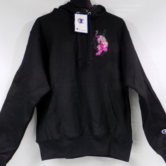 Champion Tops - Champion Lunar New Year Collection Black Hoodie Neon Tiger Graphic Size M NWT
